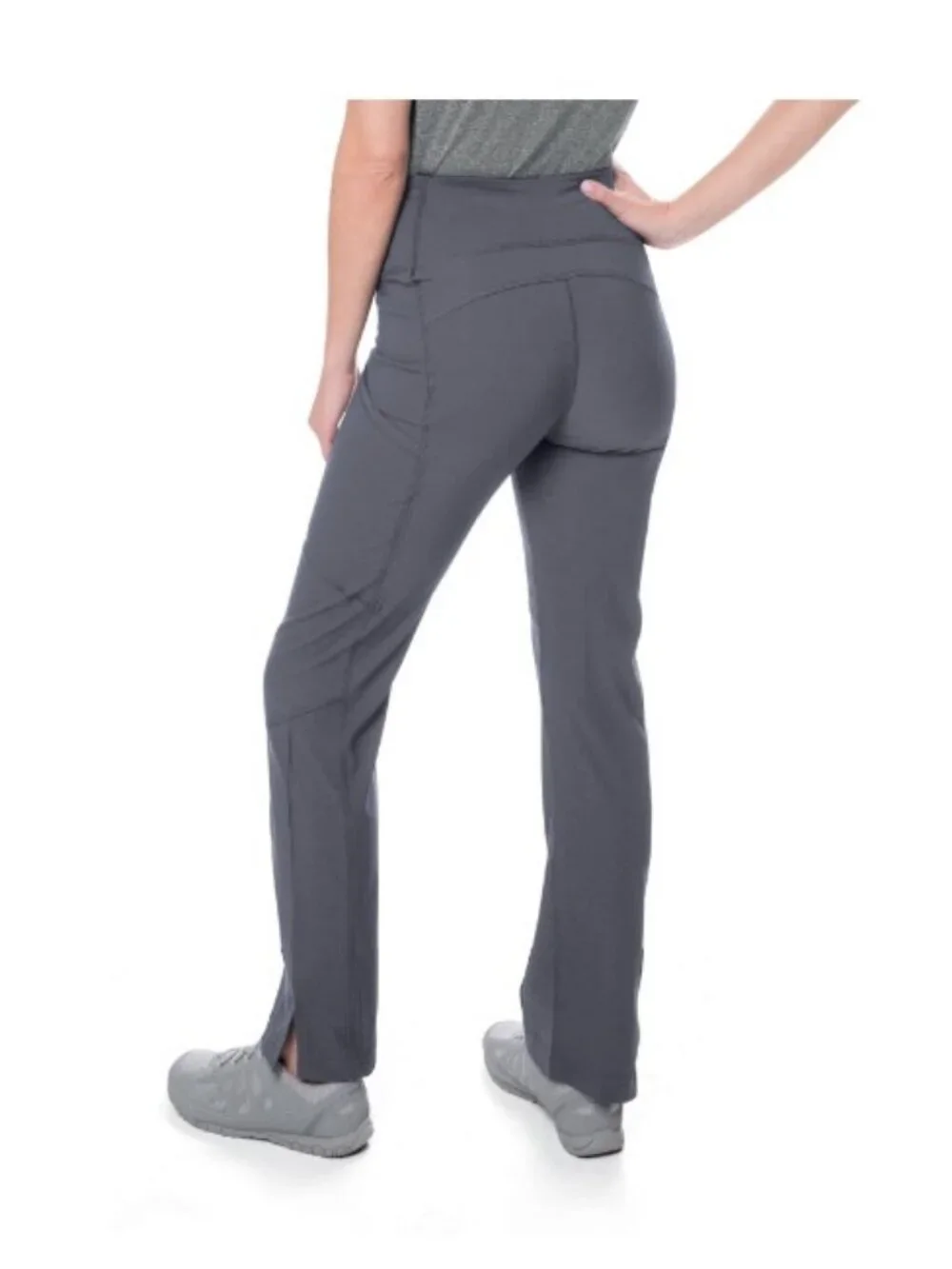 URBANE ALIGN 2 PC women's scrub set short sleeve top + pants -Charcoal XS PETITE - Picture 9 of 11